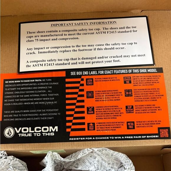 Volcom Men's Chill Work & Safety slip on composite toe non-slip work shoe - Picture 11 of 12